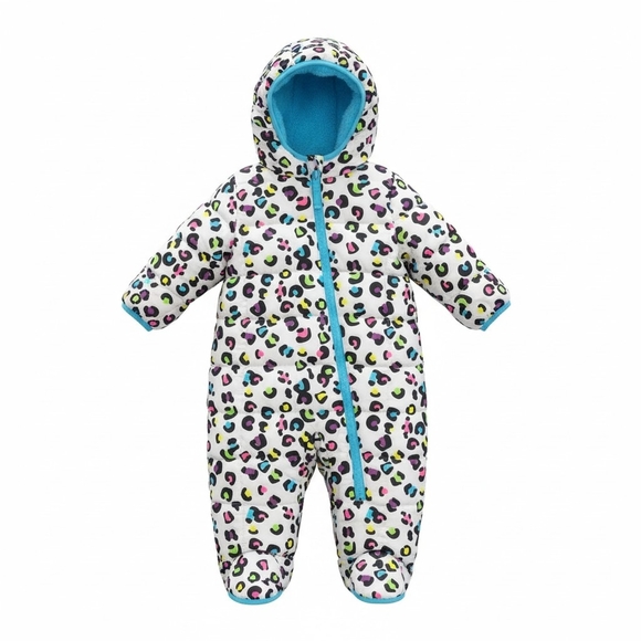 Spyder Other - Spyder Multicolor Leopard Print Kids Snow Suit, Fold Over Hands And Feet 9-12 Mn